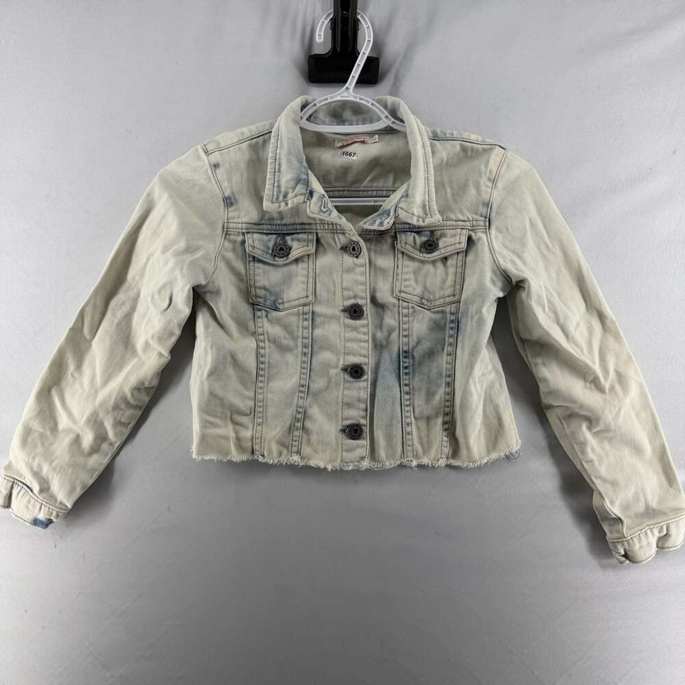 1667 Le Lis Petit Youth Denim Jacket Size 08 Light Wash Cropped